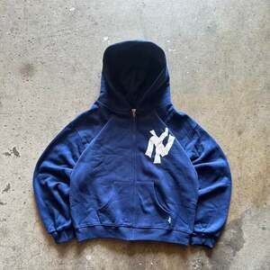 Akimbo Club NY Zip Up Hoodie Navy Blue Size M Y2K Streetwear Grail